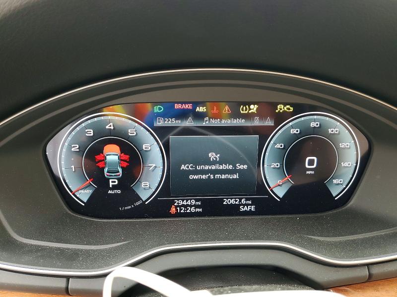 2021 Audi Q5 VIN WA1BAAFY5M2024677 COPART salvage auction — FRONT END, NY - MV-907A SALVAGE CERTIFICATE, sold $325 on 2026-07-23 (photo 9)