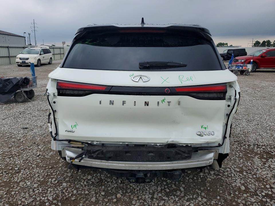 2023 Infiniti Qx60 VIN 5N1DL1HU2PC362048 COPART salvage auction — REAR END, Oh - Cert Of Title-Salvage, sold $16,300 on 2026-07-17 (photo 6)