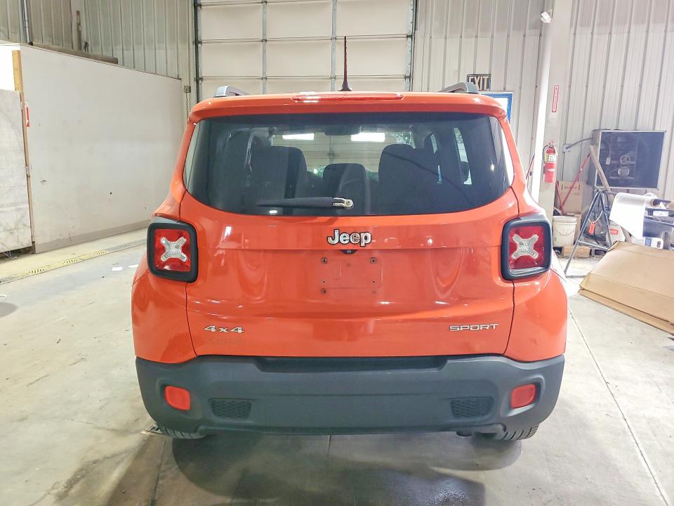 2017 Jeep Renegade VIN ZACCJBAB3HPG19042 COPART salvage auction — SIDE, PA - CERTIFICATE OF SALVAGE, sold $825 on 2026-08-10 (photo 6)