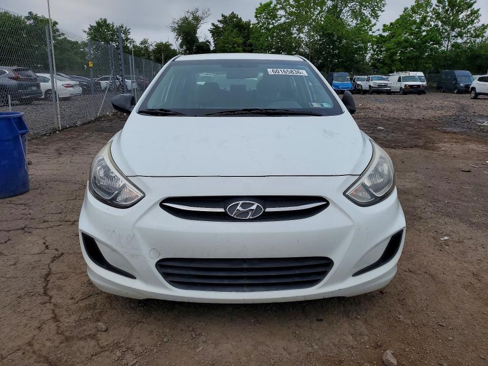 2016 Hyundai Accent VIN KMHCT4AE7GU012473 COPART salvage auction — REAR END, Pa - Certificate Of Salvage, sold $1,000 on 2026-07-20 (photo 5)
