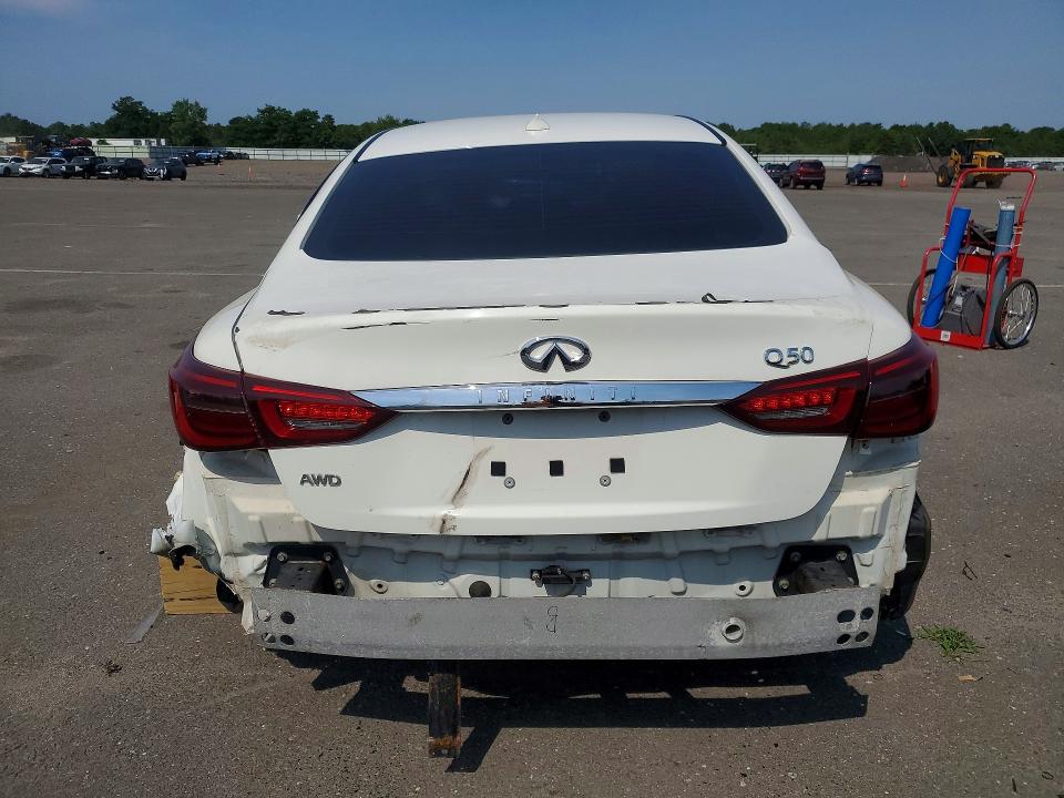 2018 Infiniti Q50 VIN JN1EV7AR7JM441621 COPART salvage auction — REAR END, Salvage Title, sold $1,650 on 2026-07-22 (photo 6)