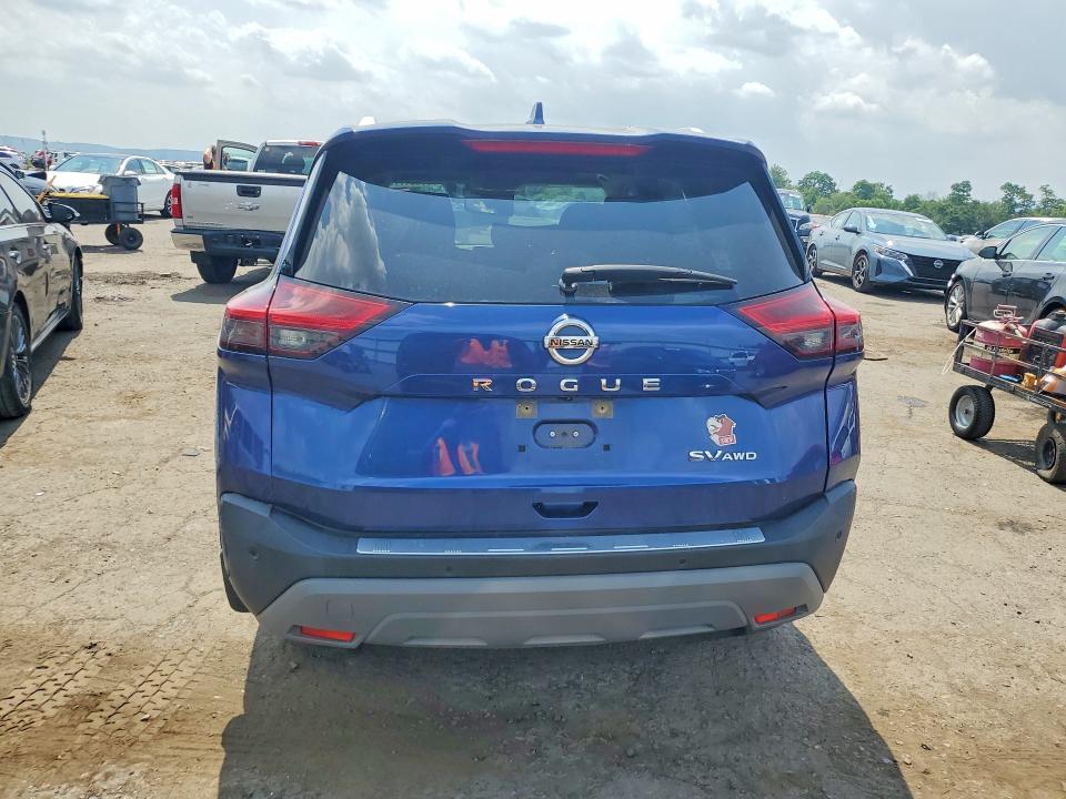 2021 Nissan Rogue VIN JN8AT3BB6MW206524 COPART salvage auction — FRONT END, Pa - Cert Of Title, sold $2,950 on 2026-07-10 (photo 6)