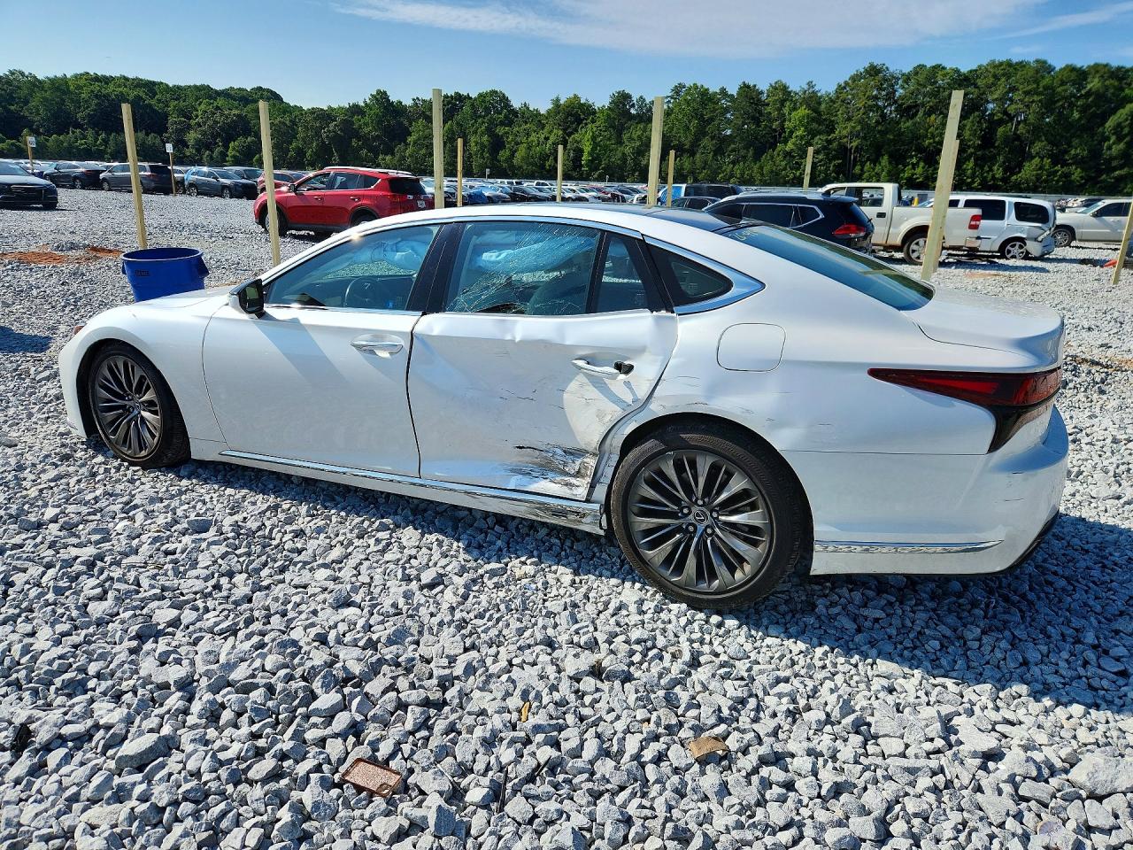 2023 Lexus LS 500 VIN JTHD51FF3P5018508 COPART salvage auction — Side, GA - CERT OF TITLE-SALVAGE, sold $33,750 on 2026-08-11 (photo 2)