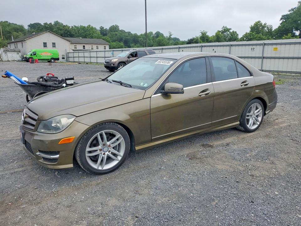 2012 Mercedes-benz C-klasse VIN WDDGF8BB7CR225970 COPART salvage auction — WATER/FLOOD, PA - CERT OF SALVAGE-W=FLOOD VEH, sold $600 on 2026-07-23 (photo 1)