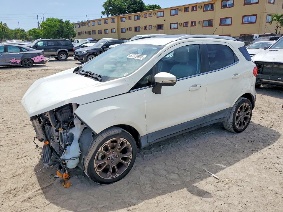2021 Ford Ecosport VIN MAJ3S2KE5MC404658 COPART salvage auction — FRONT END, Fl - Certificate Of Destruction, sold $975 on 2026-07-24 (photo 1)