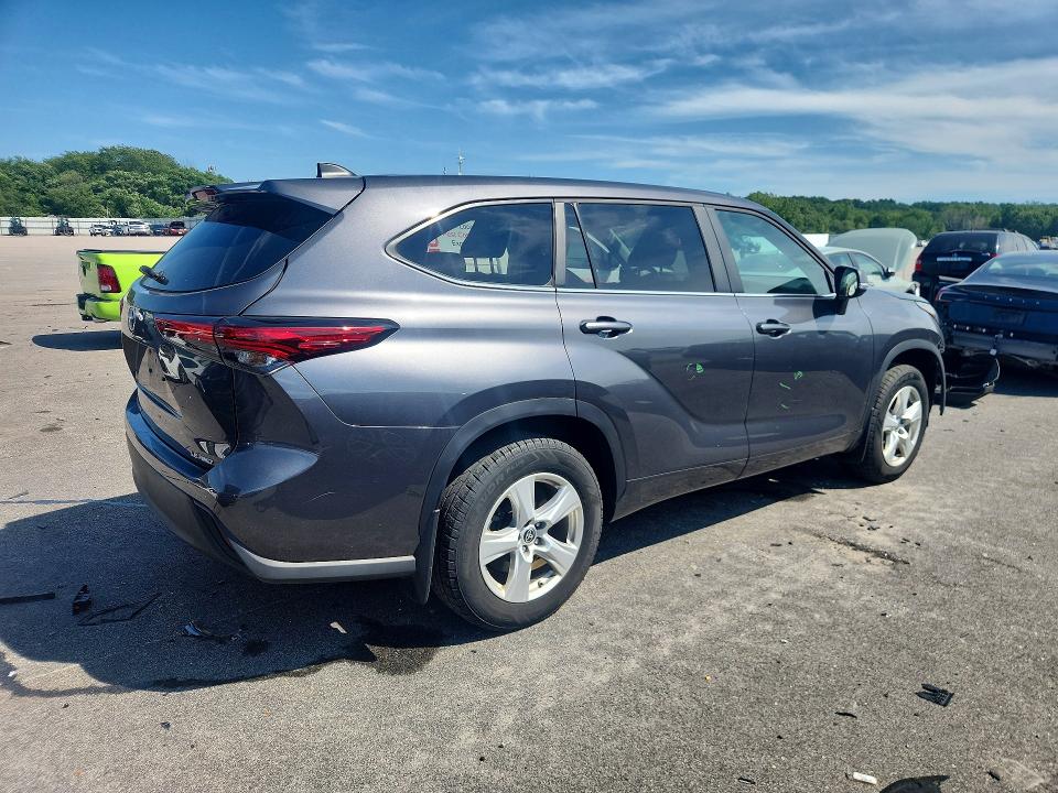 2023 Toyota Highlander VIN 5TDKDRBHXPS007243 COPART salvage auction — FRONT END, MA - CERTIFICATE OF TITLE, sold $12,900 on 2026-07-15 (photo 3)