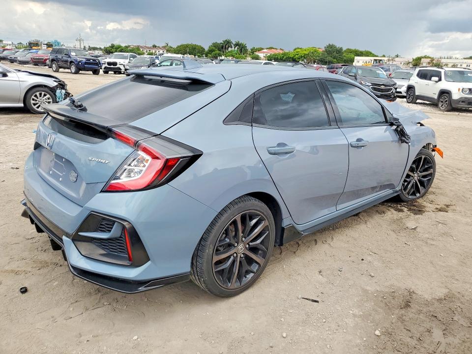 2020 Honda Civic VIN SHHFK7H45LU224888 COPART salvage auction — FRONT END, Fl - Certificate Of Destruction, sold $3,500 on 2026-07-27 (photo 3)