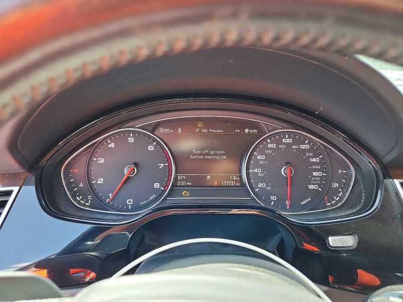 2016 Audi A8 VIN WAU34AFD7GN014621 COPART salvage auction — NORMAL WEAR, Fl - Certificate Of Title, sold $900 on 2026-07-29 (photo 9)