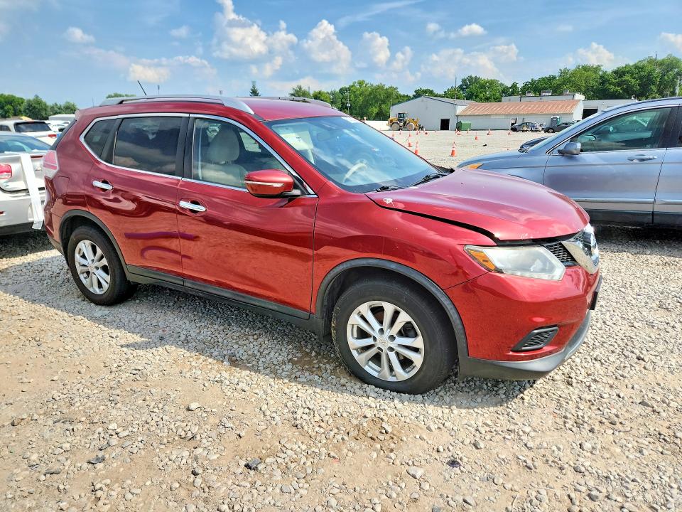 2015 Nissan Rogue VIN KNMAT2MV8FP512960 COPART salvage auction — FRONT END, Oh - Certificate Of Title, sold $600 on 2026-07-24 (photo 4)
