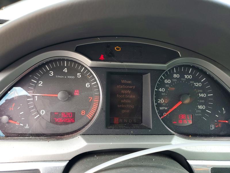 2008 Audi A6 VIN WAUDH74F68N163037 COPART salvage auction — FRONT END, Oh - Cert Of Title-Salvage, sold $350 on 2026-07-10 (photo 9)