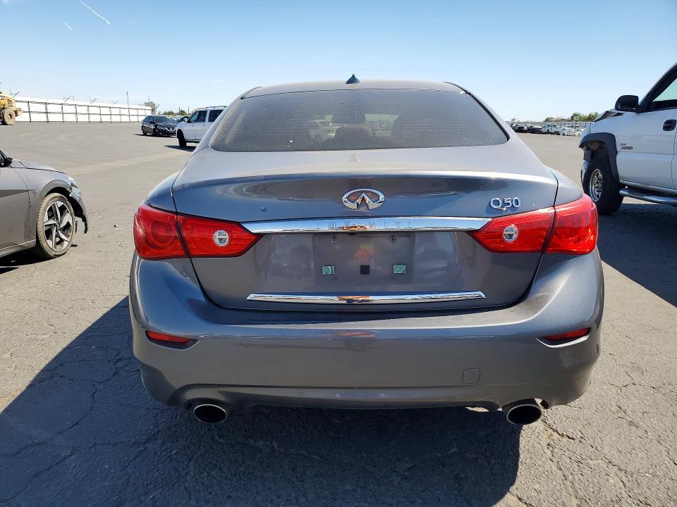 2016 Infiniti Q50 VIN JN1CV7AP7GM201905 COPART salvage auction — MECHANICAL, Ca - Dis/Dlr/Exp Only Clean Title, sold $1,800 on 2026-07-26 (photo 6)