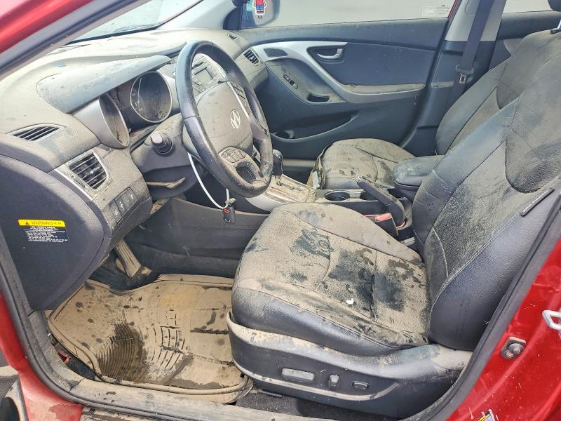 2013 Hyundai Elantra VIN KMHDH4AE6DU696594 COPART salvage auction — WATER/FLOOD, Pa - Certificate Of Salvage, sold $200 on 2026-07-28 (photo 7)