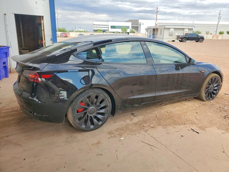 2022 Tesla Model 3 VIN 5YJ3E1ECXNF296385 COPART salvage auction — FRONT END, Az - Cert Of Title - Salvage, sold $7,000 on 2026-07-30 (photo 3)