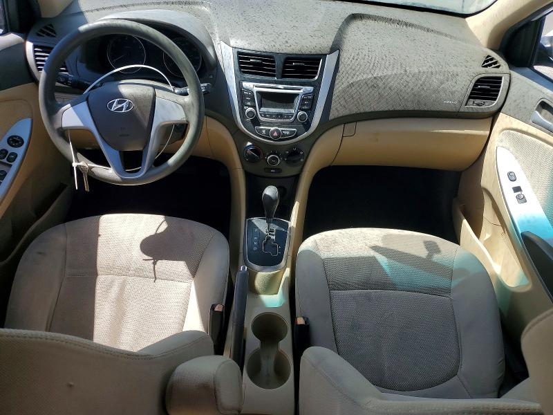2014 Hyundai Accent VIN KMHCT4AE6EU598094 COPART salvage auction — Burn Engine, Ca - Dis/Dlr/Exp Only Clean Title, sold $325 on 2026-07-13 (photo 8)