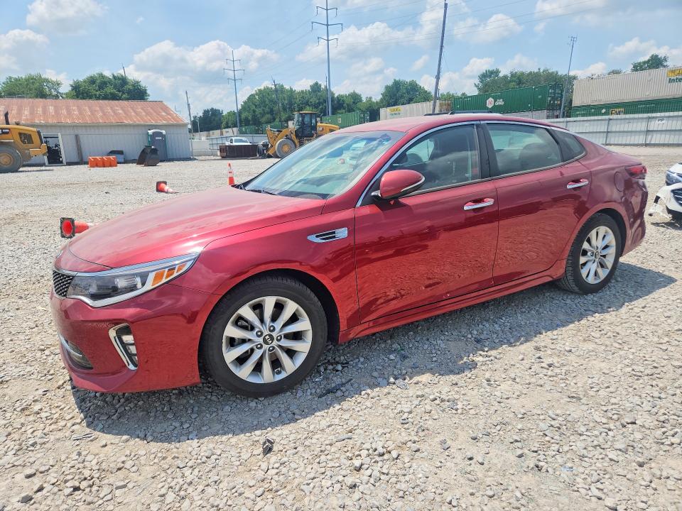 2018 Kia Optima VIN 5XXGT4L31JG201344 COPART salvage auction — FRONT END, Oh - Cert Of Title-Salvage, sold $1,900 on 2026-07-24 (photo 1)