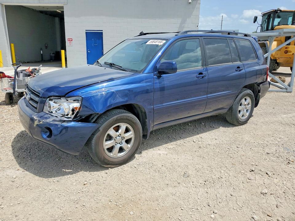 2007 Toyota Highlander VIN JTEEP21A670210953 COPART salvage auction — FRONT END, Ia - Cert Of Title-Salvage Title, sold $550 on 2026-07-22 (photo 1)