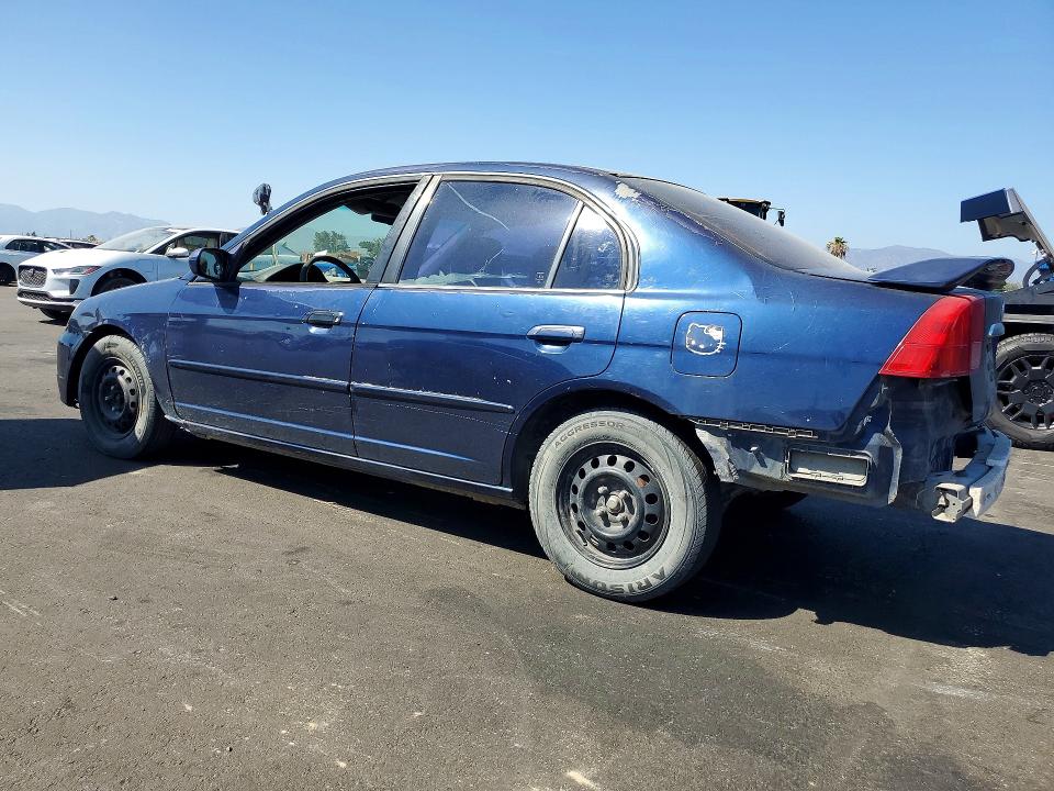 2001 Honda Civic VIN JHMES26721S001221 COPART salvage auction — REAR END, CA - SALVAGE CERTIFICATE, sold $225 on 2026-07-13 (photo 2)