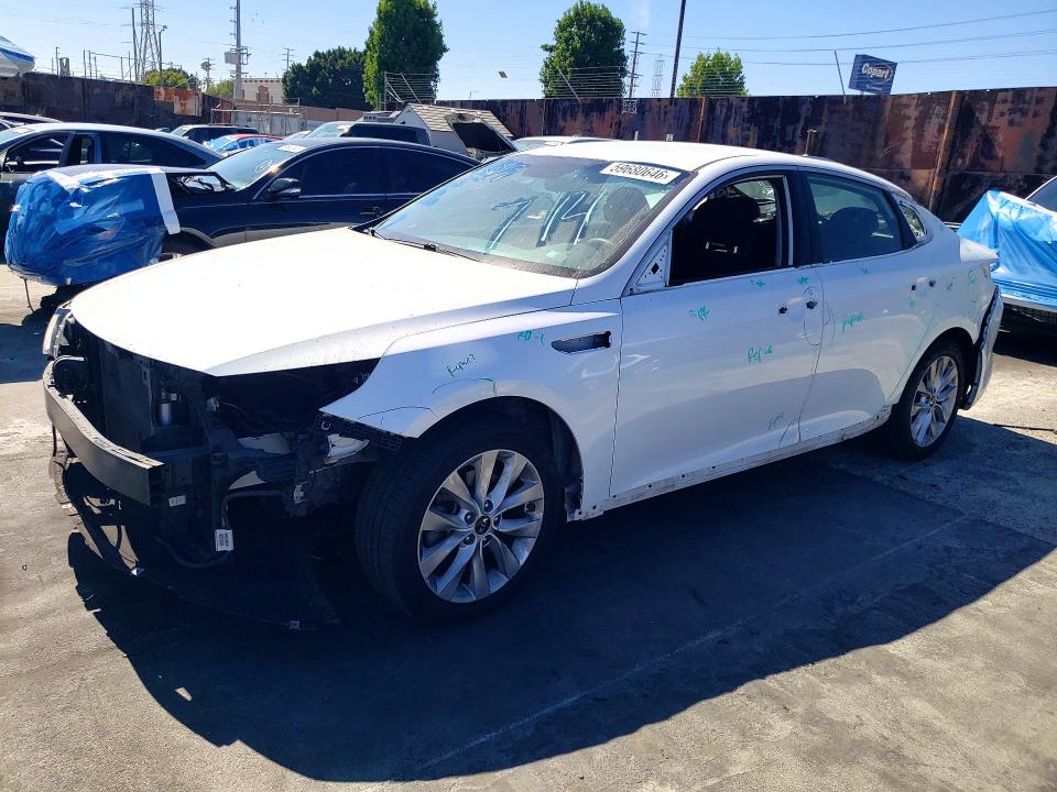 2016 Kia Optima VIN 5XXGT4L39GG067465 COPART salvage auction — STRIPPED, Ca - Salvage Certificate, sold $550 on 2026-07-15 (photo 1)