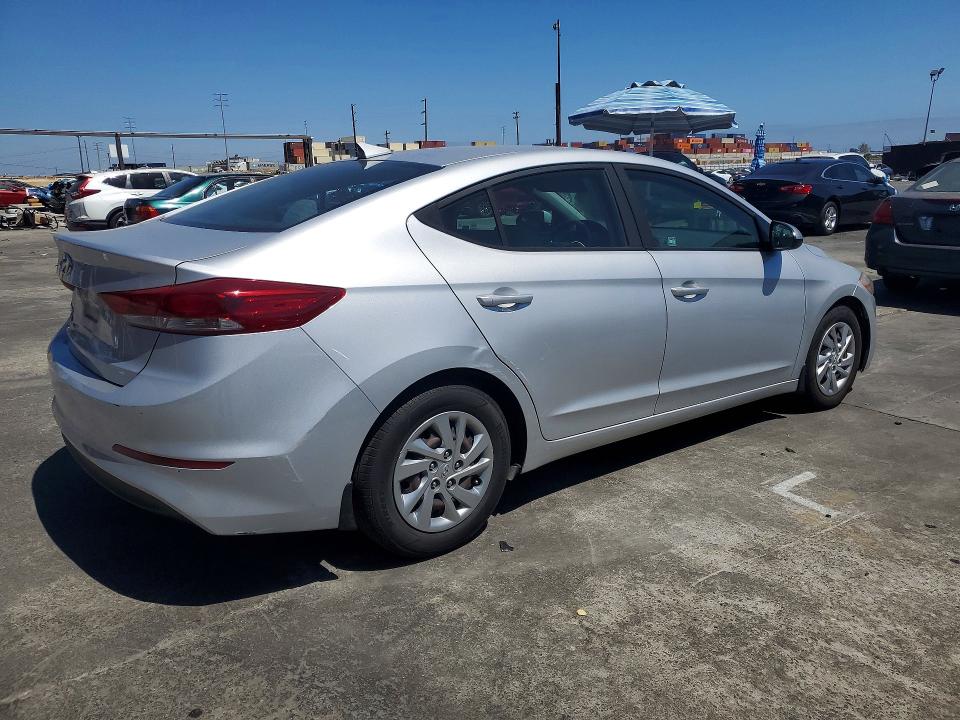 2017 Hyundai Elantra VIN KMHD74LF0HU429630 COPART salvage auction — VANDALISM, Ca - Salvage Certificate, sold $525 on 2026-07-22 (photo 3)