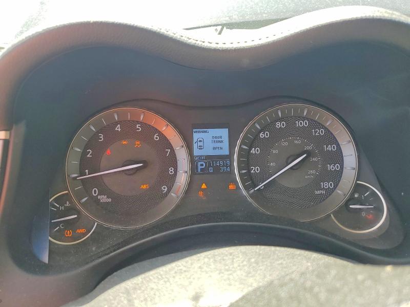 2012 Infiniti M VIN JN1BY1AR5CM395510 COPART salvage auction — REAR END, Tx - Salvage Vehicle Title, sold $275 on 2026-07-31 (photo 9)