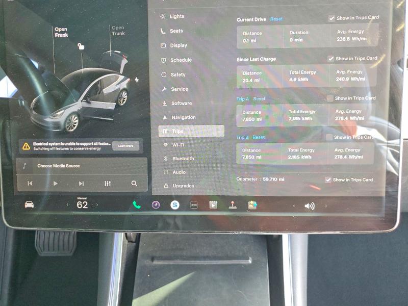 2018 Tesla Model 3 VIN 5YJ3E1EA1JF059521 COPART salvage auction — FRONT END, Nv - Salvage Title, sold $4,600 on 2026-08-23 (photo 9)