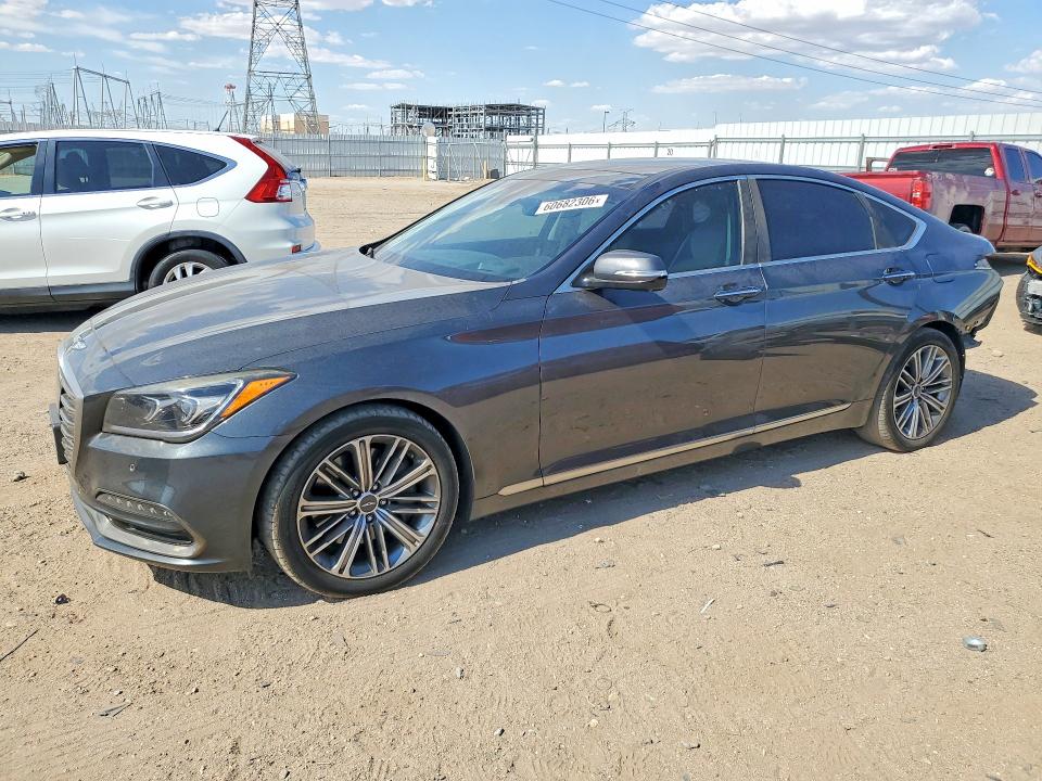 2019 Genesis G80 VIN KMTFN4JE6KU328145 COPART salvage auction — REAR END, Ca - Salvage Certificate, sold $4,600 on 2026-08-03 (photo 1)