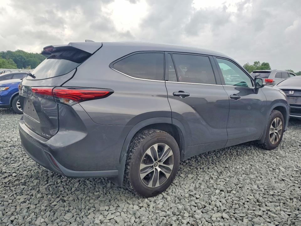 2021 Toyota Highlander VIN 5TDHZRBH9MS554267 COPART salvage auction — HAIL, Oh - Cert Of Title-Salvage, sold $225 on 2026-07-30 (photo 3)