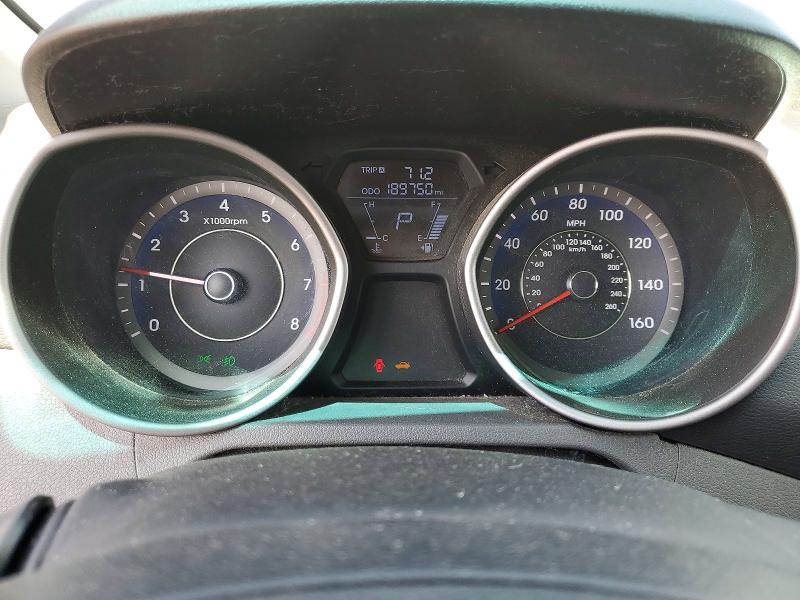 2012 Hyundai Elantra VIN KMHDH4AE3CU308834 COPART salvage auction — REAR END, Ca - Salvage Certificate, sold $1,400 on 2026-07-13 (photo 9)