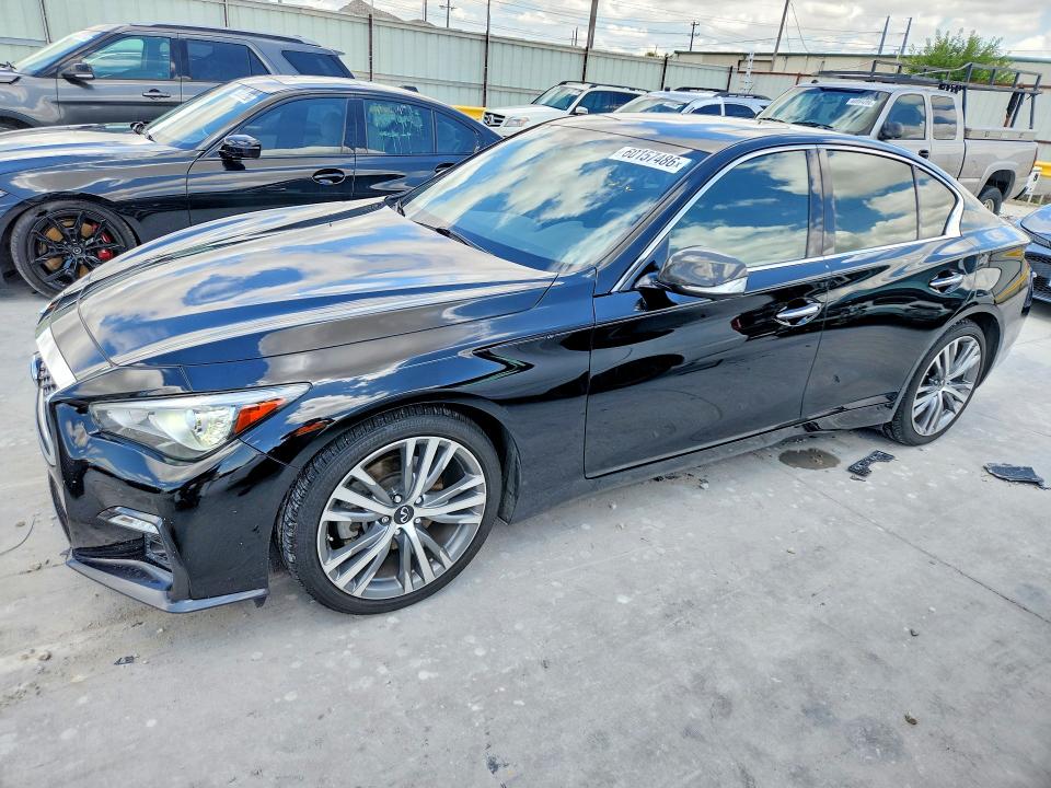 2021 Infiniti Q50 VIN JN1EV7CR0MM754964 COPART salvage auction — REAR END, Tx - Salvage Vehicle Title, sold $925 on 2026-07-28 (photo 1)