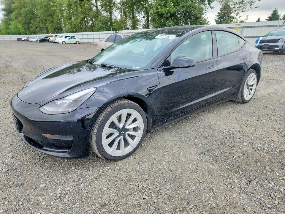 2022 Tesla Model 3 VIN 5YJ3E1EAXNF289614 COPART salvage auction — UNDERCARRIAGE, WA - VEHICLE CERT OF OWNERSHIP-TITL, sold $6,600 on 2026-07-27 (photo 1)