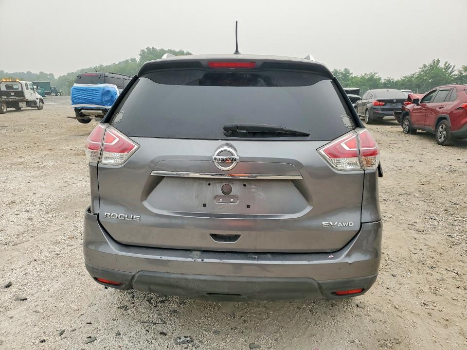 2016 Nissan Rogue VIN KNMAT2MV5GP735426 COPART salvage auction — MECHANICAL, Salvage Title, sold $100 on 2026-07-23 (photo 6)
