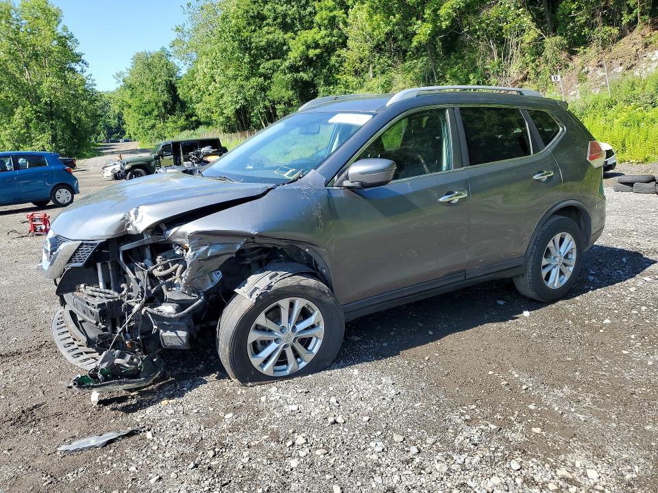 2016 Nissan Rogue VIN KNMAT2MV5GP657357 COPART salvage auction — FRONT END, Ny - Mv-907A Salvage Certificate, sold $475 on 2026-07-16 (photo 1)