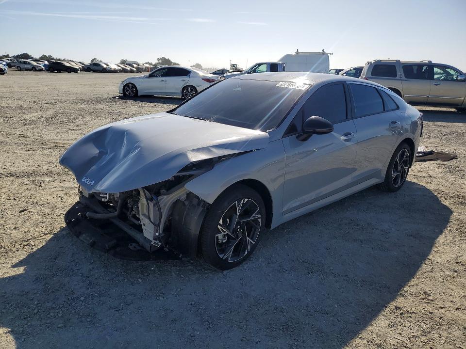 2025 Kia K5 VIN KNAG64J78S5394561 COPART salvage auction — FRONT END, CA - CERTIFICATE OF TITLE, sold $100 on 2026-07-28 (photo 1)