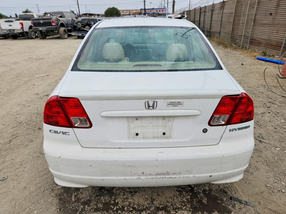 2004 Honda Civic hybrid VIN JHMES96684S006458 COPART salvage auction — MECHANICAL, CA - DIS/DLR/EXP ONLY CLEAN TITLE, sold $200 on 2026-07-09 (photo 6)