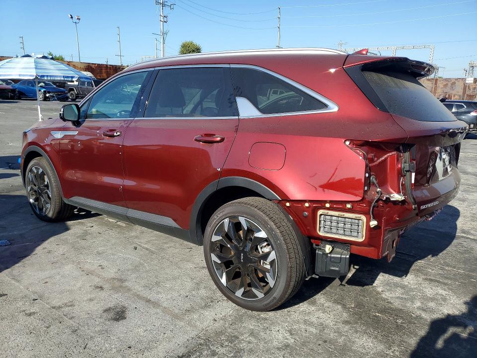 2025 Kia Sorento VIN 5XYRK4JFXSG315719 COPART salvage auction — REAR END, Ca - Salvage Certificate, sold $17,600 on 2026-07-31 (photo 2)
