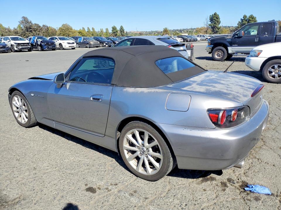 2007 Honda S2000 VIN JHMAP21457S000490 COPART salvage auction — FRONT END, Ca - Salvage Certificate, sold $5,500 on 2026-07-31 (photo 2)