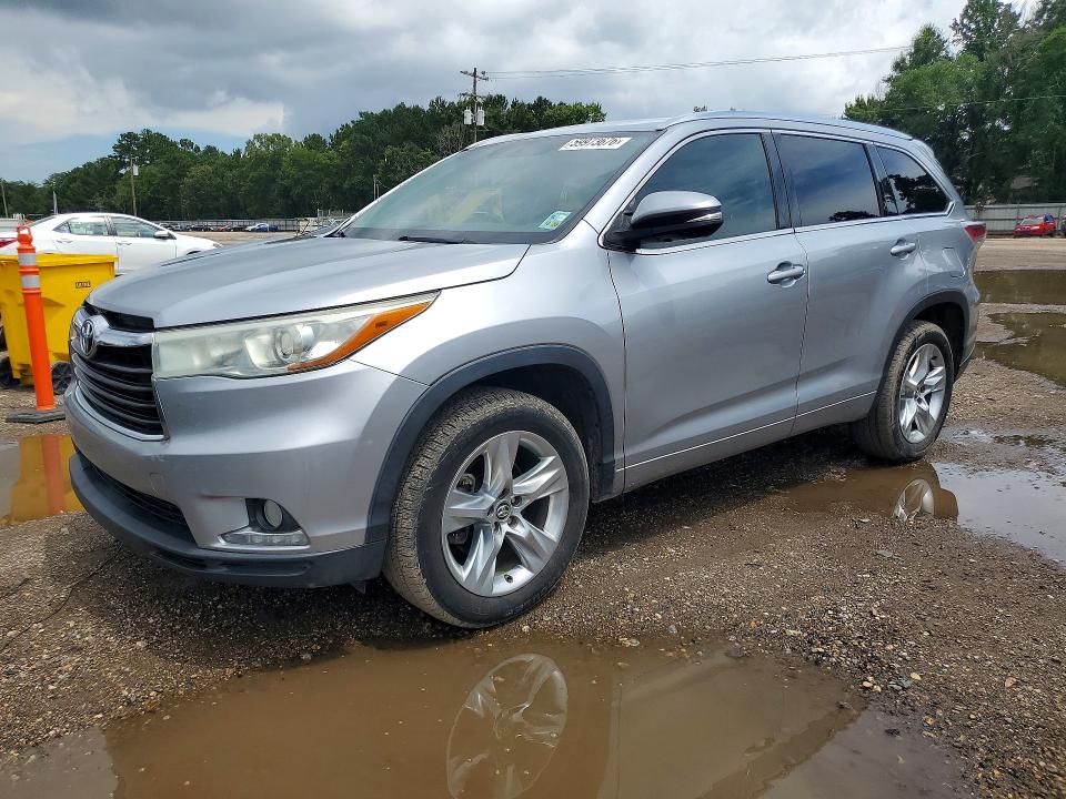 2016 Toyota Highlander VIN 5TDYKRFH3GS169161 COPART salvage auction — FRONT END, La - Cert Of Title-Salvage, sold $8,300 on 2026-07-07 (photo 1)