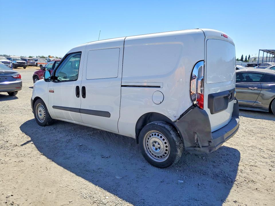 2018 Ram Promaster city VIN ZFBERFAB0J6K01445 COPART salvage auction — REAR END, Ca - Salvage Certificate, sold $1,500 on 2026-08-18 (photo 2)