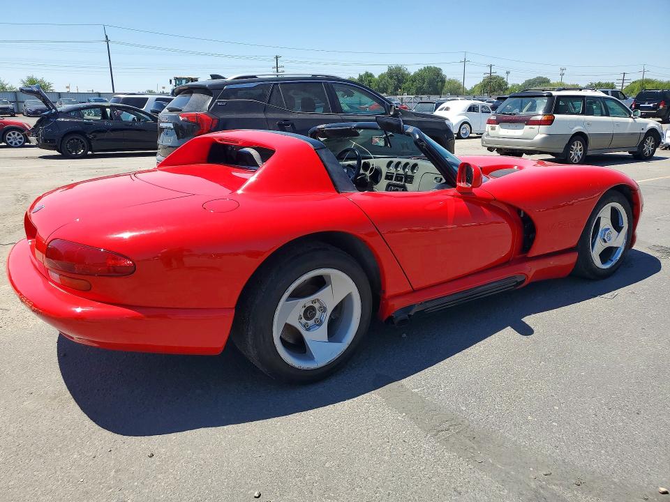 1994 Dodge Viper VIN 1B3BR65E2RV100205 COPART salvage auction — MINOR DENT/SCRATCHES, ID - SALVAGE CERTIFICATE OF TITLE, sold $16,600 on 2026-07-12 (photo 3)