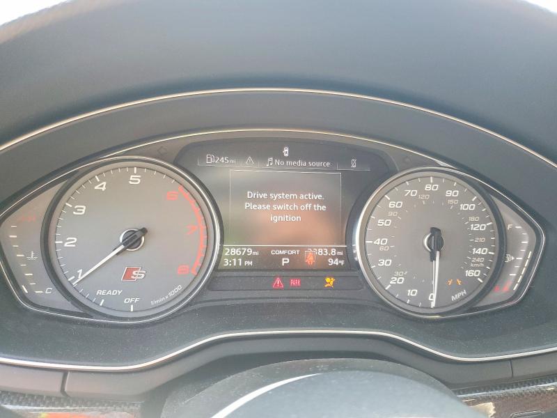 2022 Audi Rs5 VIN WAUA4CF56NA033225 COPART salvage auction — FRONT END, Al - Cert Of Title-Salvage Title, sold $15,100 on 2026-08-17 (photo 9)