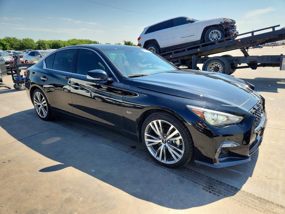 2020 Infiniti Q50 VIN JN1EV7AP6LM204622 COPART salvage auction — FRONT END, Tx - Salvage Vehicle Title, sold $7,700 on 2026-07-13 (photo 4)