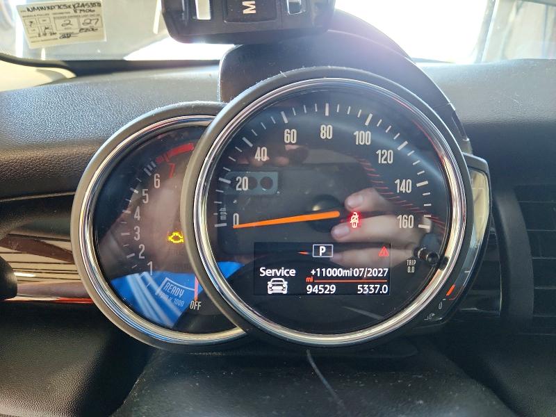 2019 Mini Cooper VIN WMWXP7C5XK2A53872 COPART salvage auction — WATER/FLOOD, Pa - Cert Of Salvage-W=Flood Veh, sold $2,100 on 2026-08-14 (photo 9)