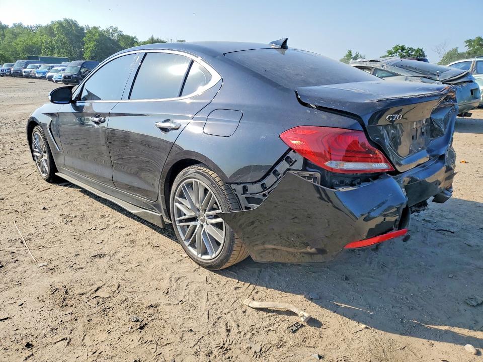 2021 Genesis G70 VIN KMTG34LA2MU070729 COPART salvage auction — REAR END, MD - CERT OF SALVAGE > 75% DAMAGE (P), sold $2,150 on 2026-07-23 (photo 2)