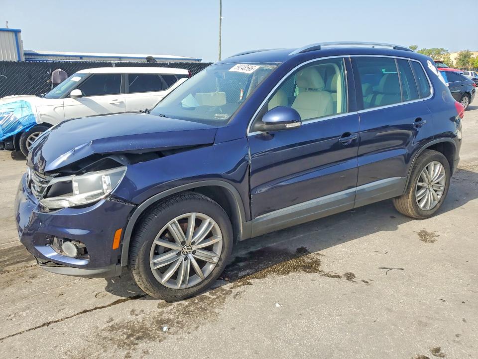 2015 Volkswagen Tiguan VIN WVGAV7AX7FW566054 COPART salvage auction — FRONT END, Fl - Cert Of Title Slvg Rebuildable, sold $650 on 2026-07-16 (photo 1)