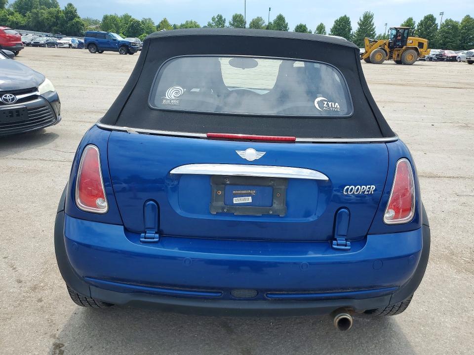 2008 Mini Cooper VIN WMWRF33598TF68286 COPART salvage auction — HAIL, MO - CERT OF TITLE-PRIOR SALVAGE (P), sold $475 on 2026-07-24 (photo 6)