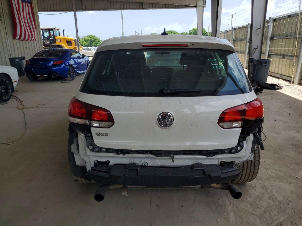2011 Volkswagen Gti VIN WVWGV7AJ9BW050136 COPART salvage auction — REAR END, FL - CERT OF TITLE SLVG REBUILDABLE, sold $2,100 on 2026-07-22 (photo 6)