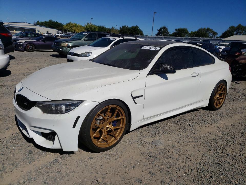 2018 BMW M4 VIN WBS4Y9C5XJAC86890 COPART salvage auction — SIDE, CA - DIS/DLR/EXP ONLY CLEAN TITLE (P), sold $19,600 on 2026-10-20 (photo 1)