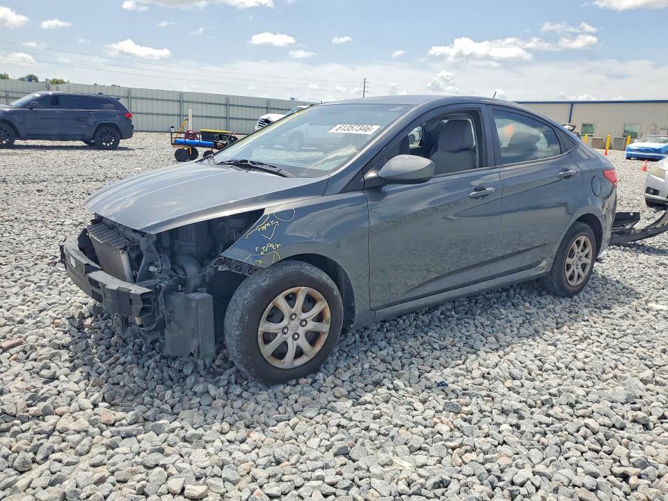 2012 Hyundai Accent VIN KMHCT4AE4CU244507 COPART salvage auction — FRONT END, Fl - Cert Of Title Slvg Rebuildable, sold $800 on 2026-07-31 (photo 1)