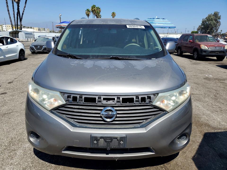 2013 Nissan Quest VIN JN8AE2KP8D9071416 COPART salvage auction — MECHANICAL, Ca - Dis/Dlr/Exp Only Clean Title, sold $400 on 2026-07-28 (photo 5)