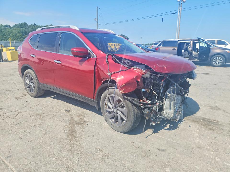 2016 Nissan Rogue VIN 5N1AT2MT2GC776114 COPART salvage auction — FRONT END, Salvage Title, sold $2,100 on 2026-07-27 (photo 4)